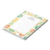 オレンパーソナライズされたズライムパターン（の模様が）あるメモ帳 ノートパッド (回転)