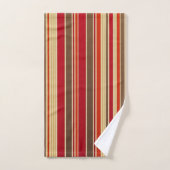 オレンビクトリアンジストライプバスルーム用タオル バスタオルセット (ハンドタオル)