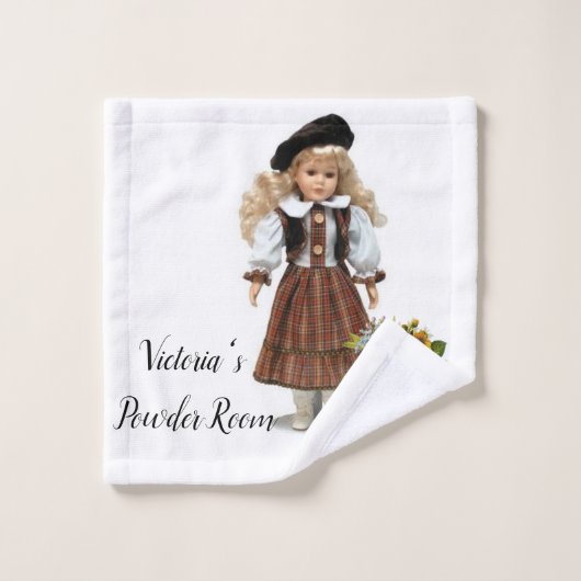 オレンビクトリアンジストライプバスルーム用タオル バスタオルセット (ウォッシュタオル)