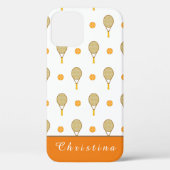 オレンファンキージテニスおもしろいキッズプレーパーソナライズされたヤー Case-Mate iPhoneケース (裏面)