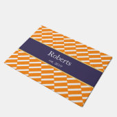 オレンファンキージパターンファミリー名と年モダン ドアマット (アングル)