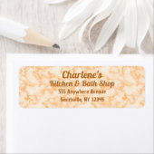 オレンフェイクジマーブル差出人住所ラベル ラベル (インサイチュ)