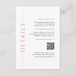 オレンミニマルジの結婚詳細QRコードの挿入 エンクロージャーカード