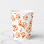 オレンミニマルジカボチャ水カラーハロウィーン秋 紙コップ (右)