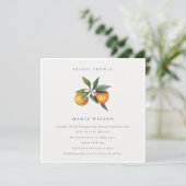 オレンミニマルジボタニカルボホブライダルシャワー招待状 サンキューカード (スタンド正面)