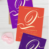 オレンモダンエレガントジレッド15thキンセアニラパーティー 箔招待状