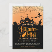 オレンモダンジとブラックのハ幽霊のよく出るロウィン 招待状 (正面)
