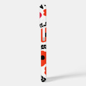 オレンモダンジと赤フローラモノグラム Case-Mate iPhoneケース (裏面 / 左)