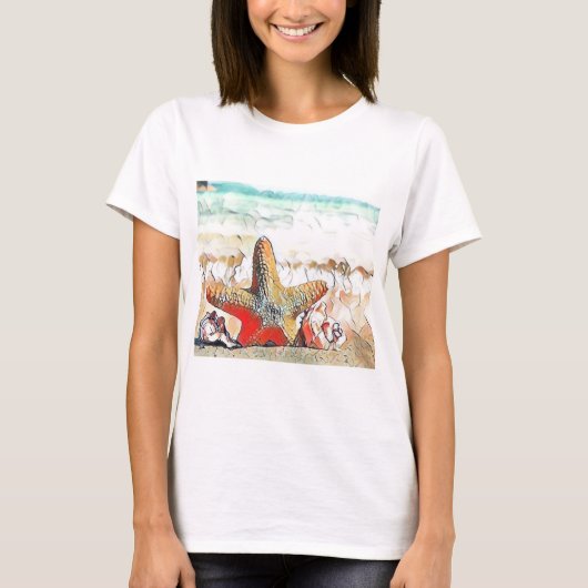 オレンモダンジの水彩 Tシャツ (正面)