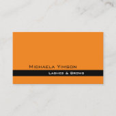 オレンモダンジアンドブラックシックシンプルプロフェッショナル 名刺 (正面)