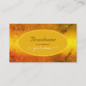 オレンモダンジイエローマーブルグリッタースターズスタイリッシュ 名刺 (正面)