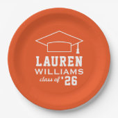 オレンモダンジカスタム卒業パーティー ペーパープレート (正面)