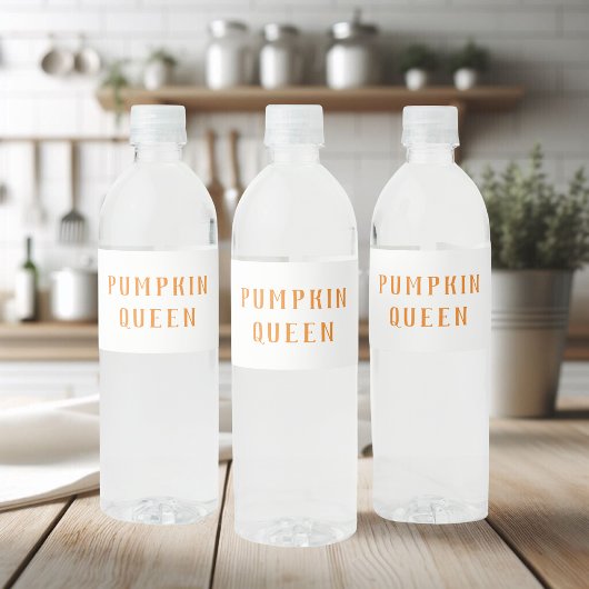 オレンモダンジカボチャのクイーン最高のギフト ペットボトルラベル