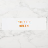 オレンモダンジカボチャのクイーン最高のギフト ペットボトルラベル (シングルラベル)