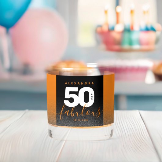 オレンモダンジガーリーグリッター50と素晴らしい ウイスキーグラス (インサイチュ (ベビーシャワー))