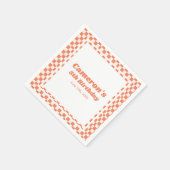 オレンモダンジキッズピクニックバースデーパーティー スタンダードカクテルナプキン (角)