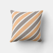 オレンモダンジグレイ斜めストライプポリエステル クッション (裏面)