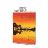 オレンモダンジサンセットギタリスト名水彩 フラスク (左)