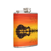 オレンモダンジサンセットギタリスト名水彩 フラスク (右)