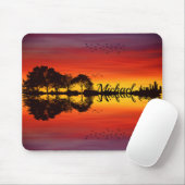 オレンモダンジサンセットギタリスト名水彩 マウスパッド (マウス)