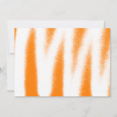 オレンモダンジスプレイ絵を描ト写真卒業パーティー 招待状 (裏面)