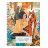 オレンモダンジタイガーガーリージャングル ノートブック (正面)