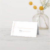 オレンモダンジタイポグラフィ折り結婚畳み座席表 プレイスカード (正面)