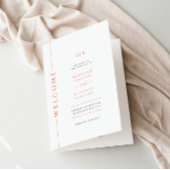 オレンモダンジタイポグラフィ結婚の折り畳みプログラム プログラム