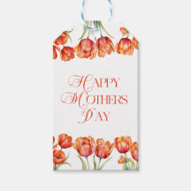 オレンモダンジチューリップフローラハッピーマザーズ・デイ