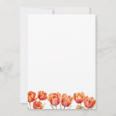 オレンモダンジチューリップフローラマザーズデイブランチ 招待状 (裏面)