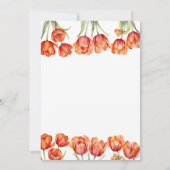 オレンモダンジチューリップフローラマザーズデイブランチ 招待状 (裏面)