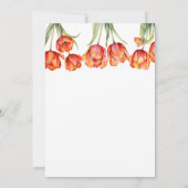 オレンモダンジチューリップフローラマザーズDay Brunch Inv 招待状 (裏面)