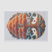 オレンモダンジツリーイラストレーション 薄葉紙 (正面)