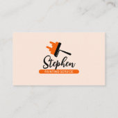 オレンモダンジハウスペインター絵を描ドリップ 名刺 (裏面)