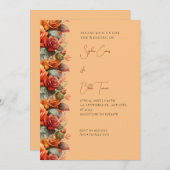 オレンモダンジバラ秋オレン結婚ジーズ 招待状 (正面/裏面)