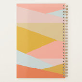オレンモダンジパステルスタイリッシュ名パーソナライズされた プランナー手帳 (裏面)
