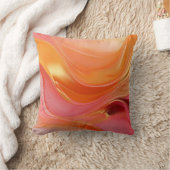 オレンモダンジピンクと金ゴールド- クッション (ブランケット)