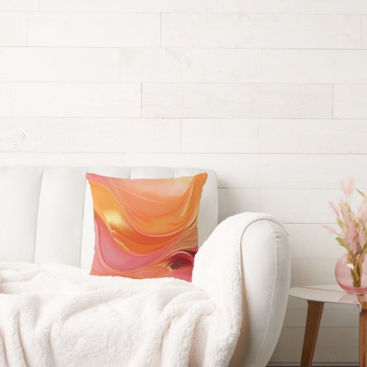 オレンモダンジピンクと金ゴールド- クッション (ソファ)