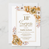 オレンモダンジフローラサプライズ18thバースデーパーティー 招待状 (正面)