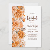 オレンモダンジフローラブライダルシャワー 招待状 (正面)