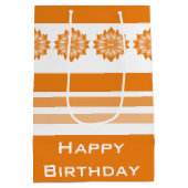 オレンモダンジフローラ及びストライプ ミディアムペーパーバッグ (裏面)