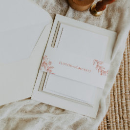 オレンモダンジフローラ結婚式の招待ベリーバンド 招待状ベリーバンド