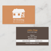 オレンモダンジブラウンク実在リー財産名刺 名刺 (正面/裏面)