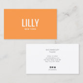 オレンモダンジプロフェッショナルミニマル 名刺 (正面/裏面)