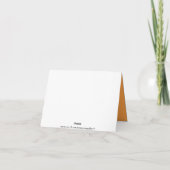 オレンモダンジホワイト結婚のモノグラム名 ノートカード (裏面)