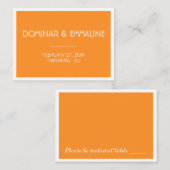 オレンモダンジミニマ結婚リスト座席表 プレイスカード (正面/裏面)