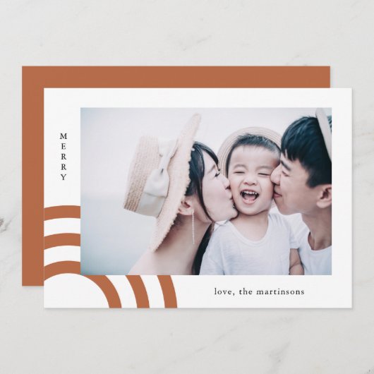 オレンモダンジメリー・テラコッタ写真クリスマス (正面/裏面)