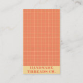 オレンモダンジュ市松模様にー型QRコード 名刺 (正面)