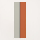 オレンモダンジレッドネイビーダークグレーストライプパターン ヨガマット (正面)