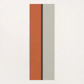 オレンモダンジレッドネイビーダークグレーストライプパターン ヨガマット (裏面)